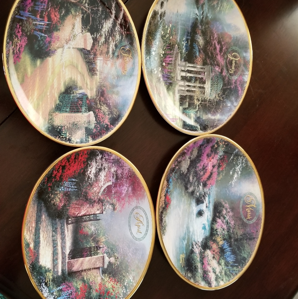 Thomas Kincade Month Plates